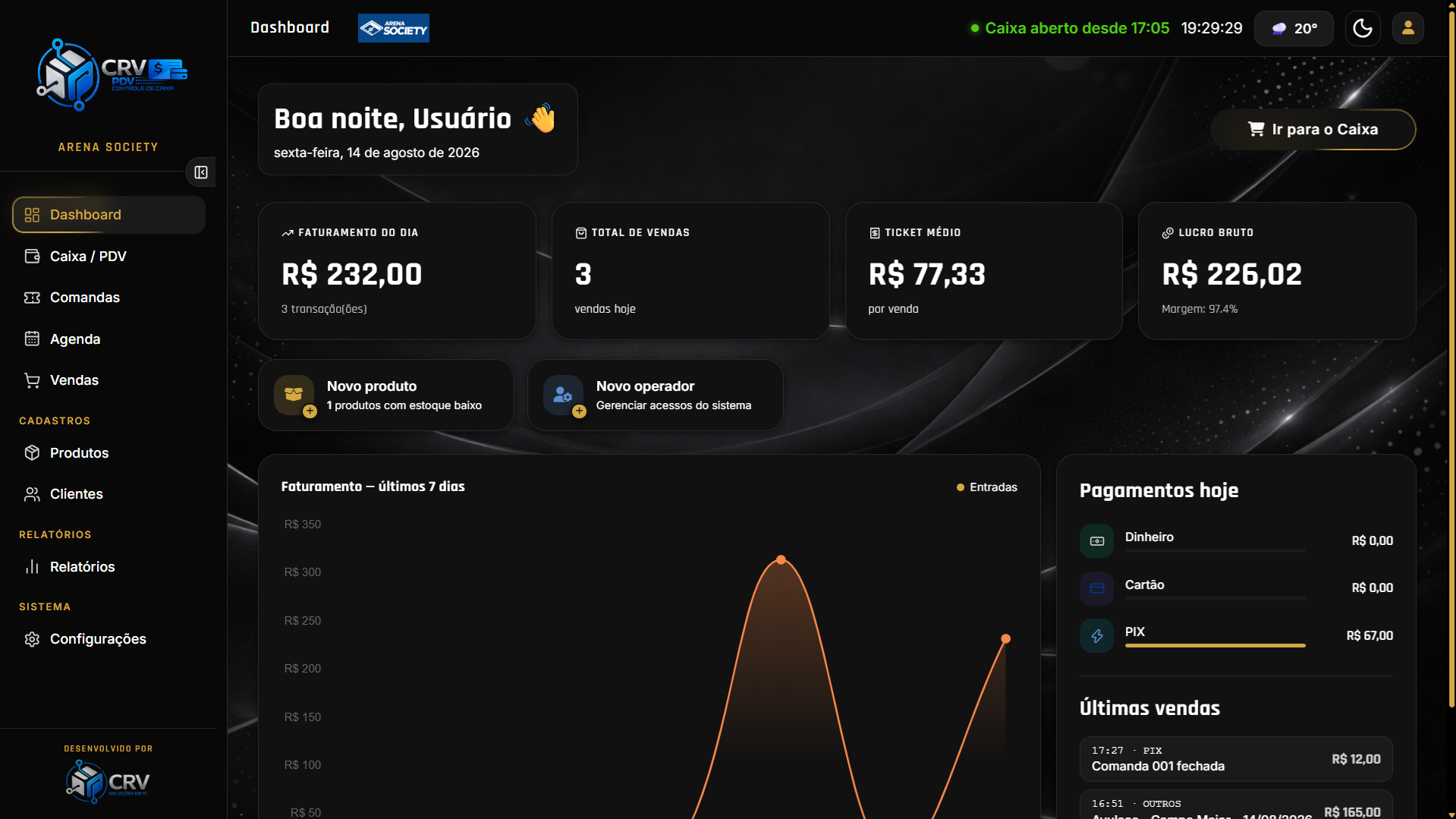 CRV PDV — Sistema de gestão e ponto de venda